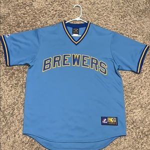 Milwaukee Brewers Cooperstown Collection jersey.